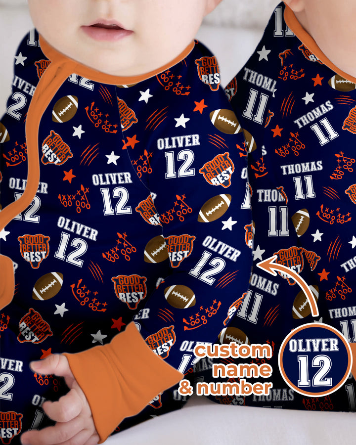 Custom Name Football Good Better Best Convertible Zippy