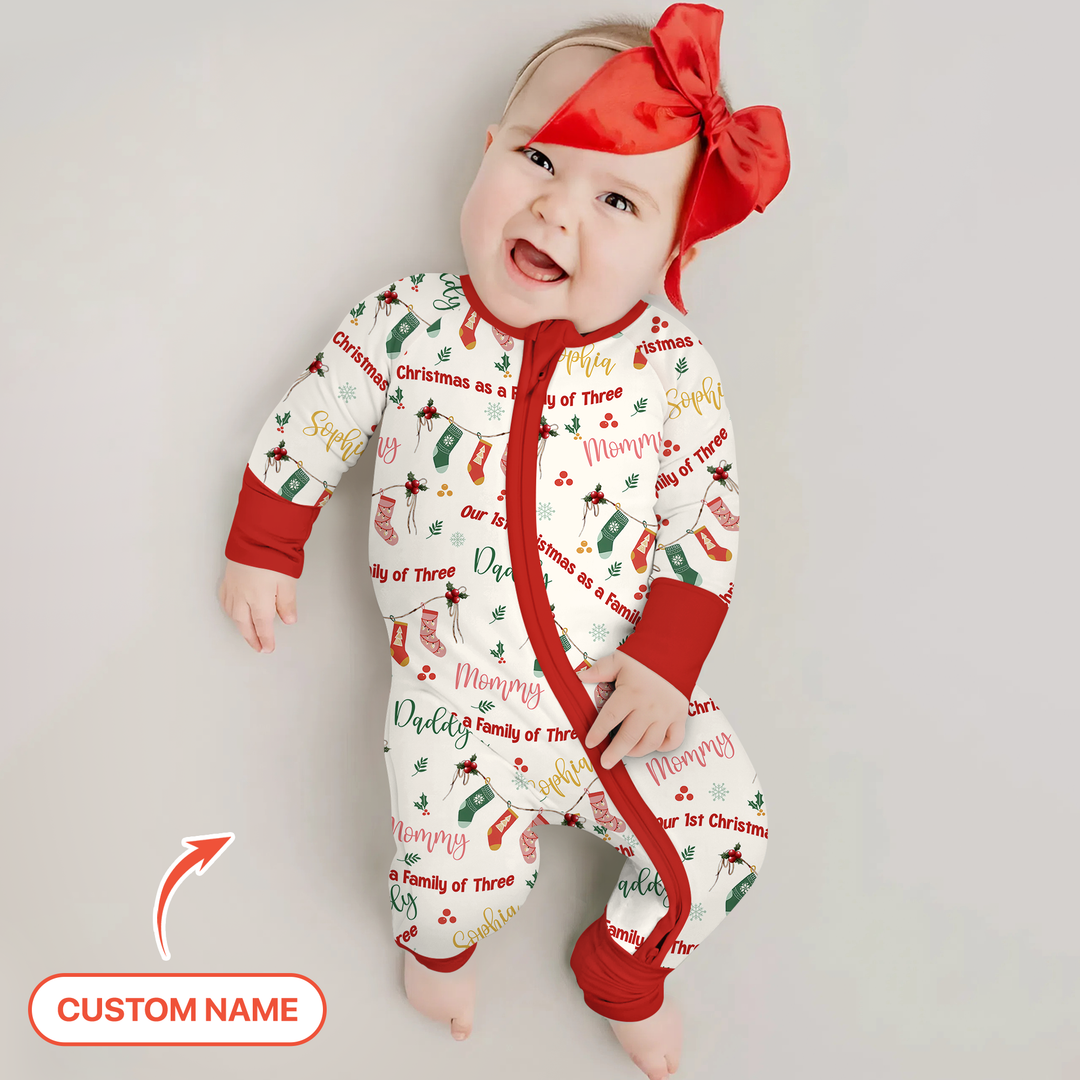 Custom Name Family Christmas Stockings Convertible Zippy