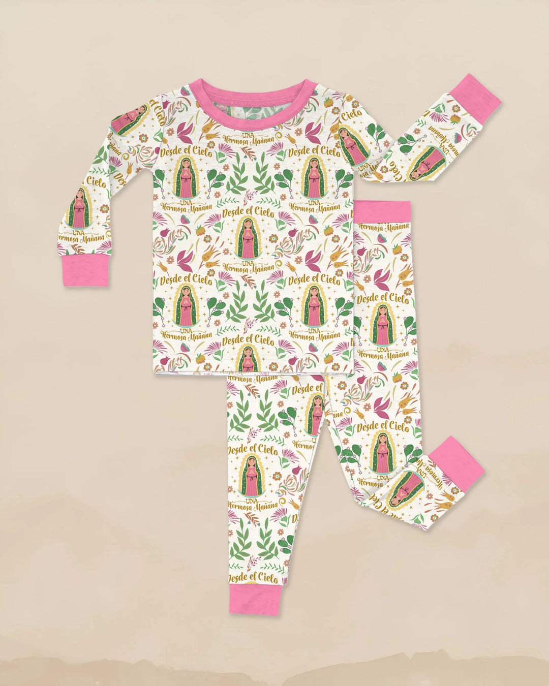 Our Lady of Guadalupe Virgin Mary Two Piece Long Sleeve Pajama Set