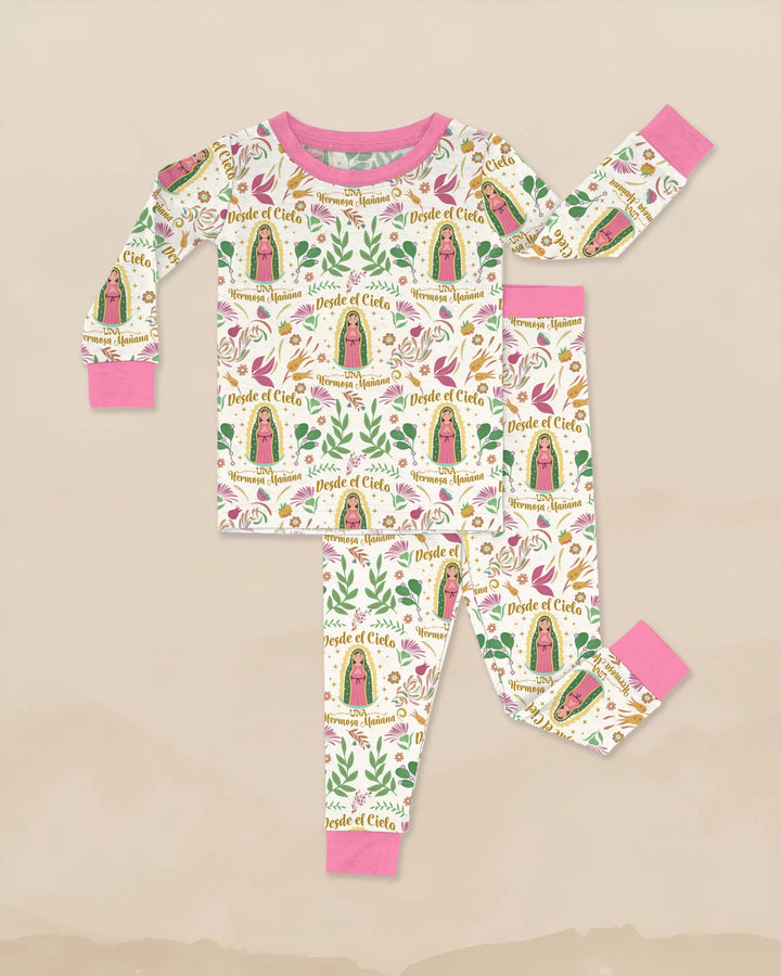 Our Lady of Guadalupe Virgin Mary Two Piece Long Sleeve Pajama Set
