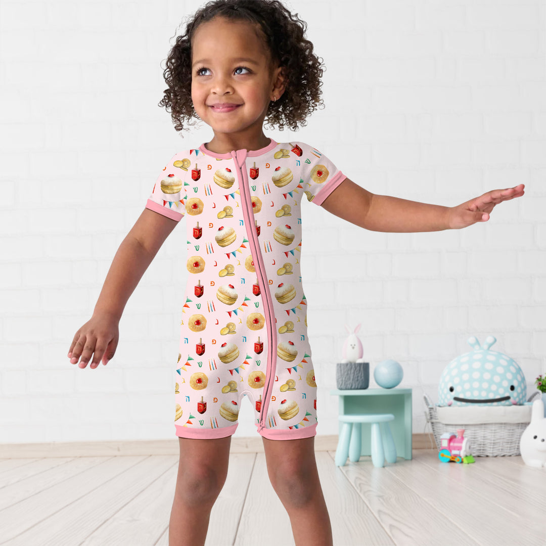 Hanukkah Donuts Shorty Zippy