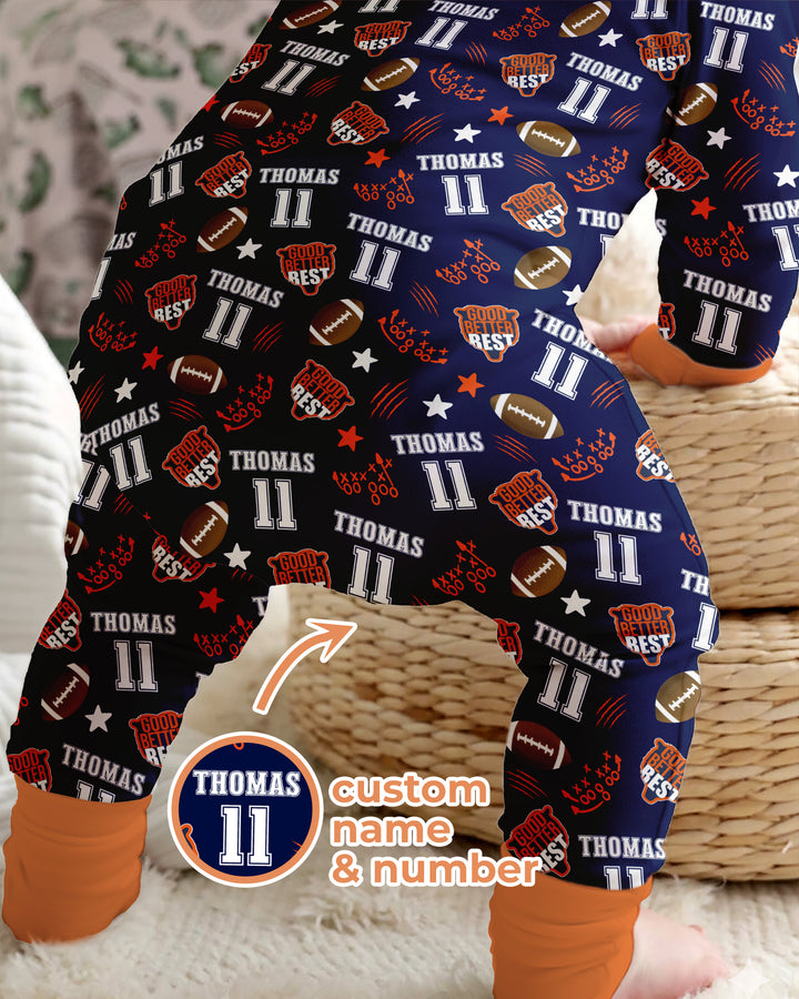 Custom Name Football Good Better Best Convertible Zippy