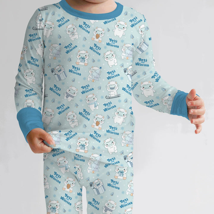 Yeti for Winter Two Piece Long Sleeve Pajama Set
