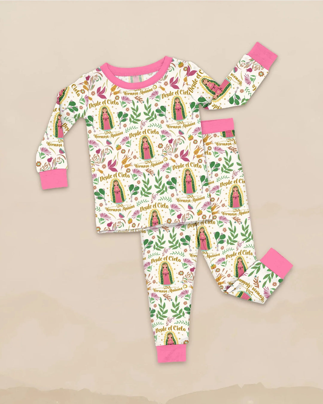 Our Lady of Guadalupe Virgin Mary Two Piece Long Sleeve Pajama Set