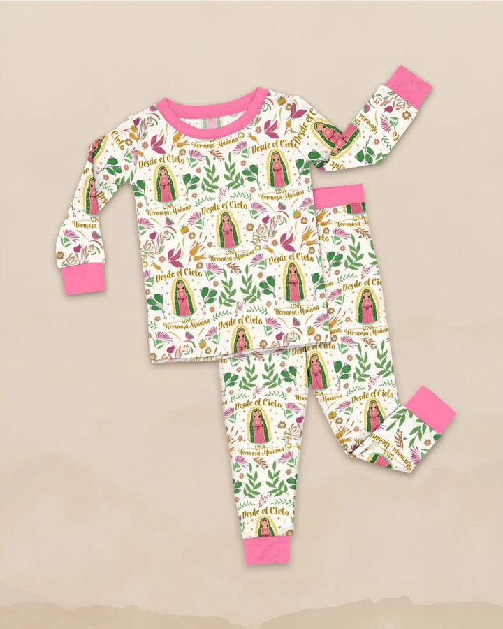 Our Lady of Guadalupe Virgin Mary Two Piece Long Sleeve Pajama Set