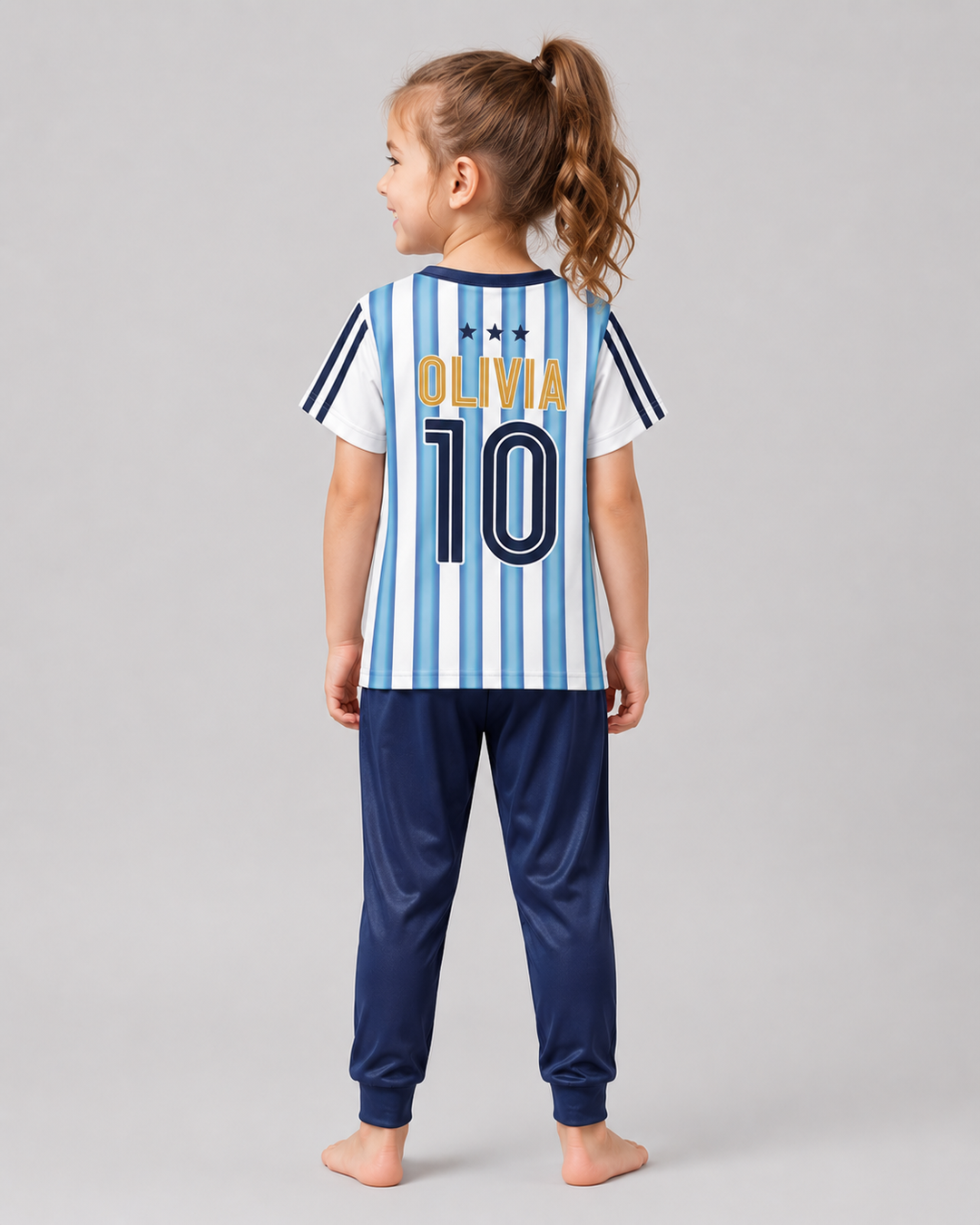 Conjunto de pijama de dos piezas de bambú de manga corta, plantilla personalizada