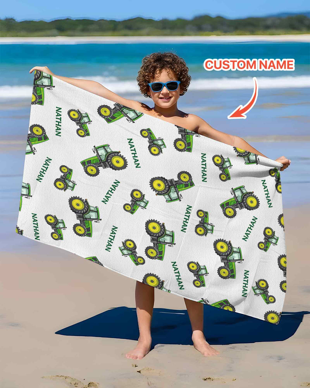 Vorlage personalisiertes Bambus-Strandtuch