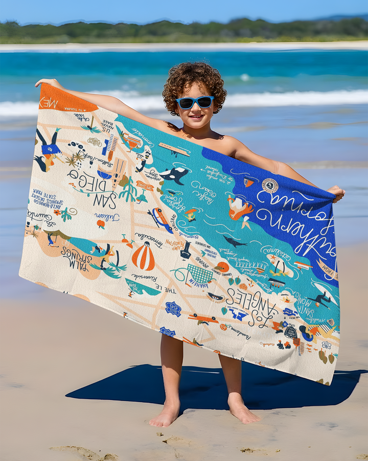 Southern California Bamboo Beach Towel