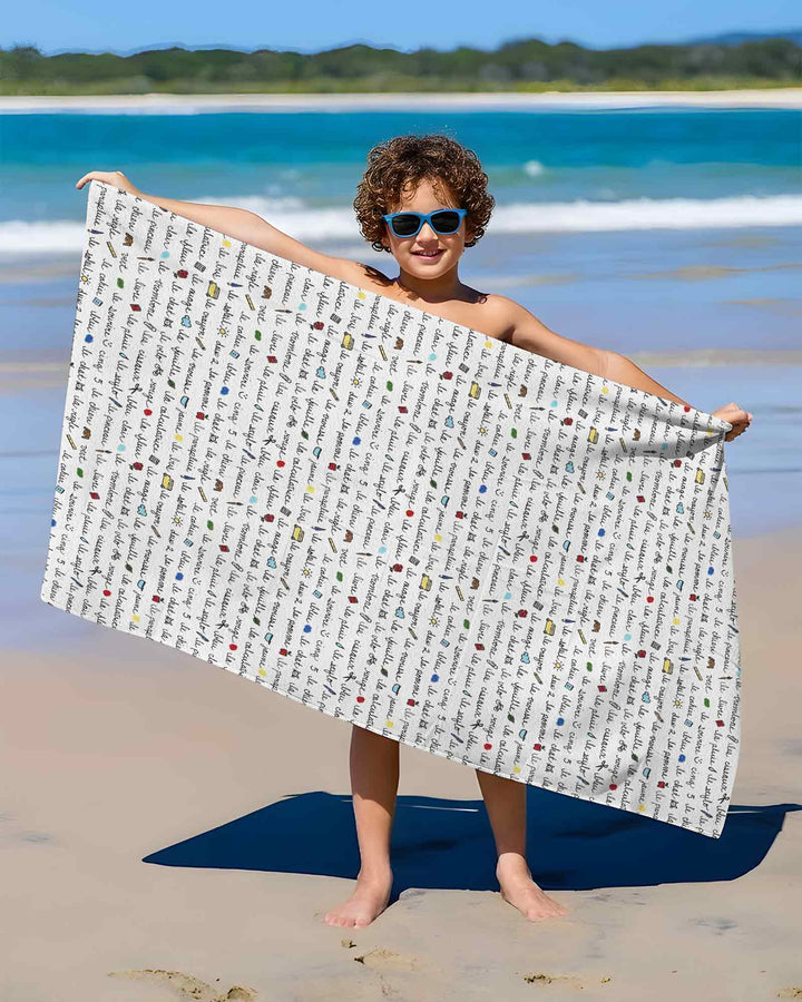 French Classroom Notes Bamboo Beach Towel
