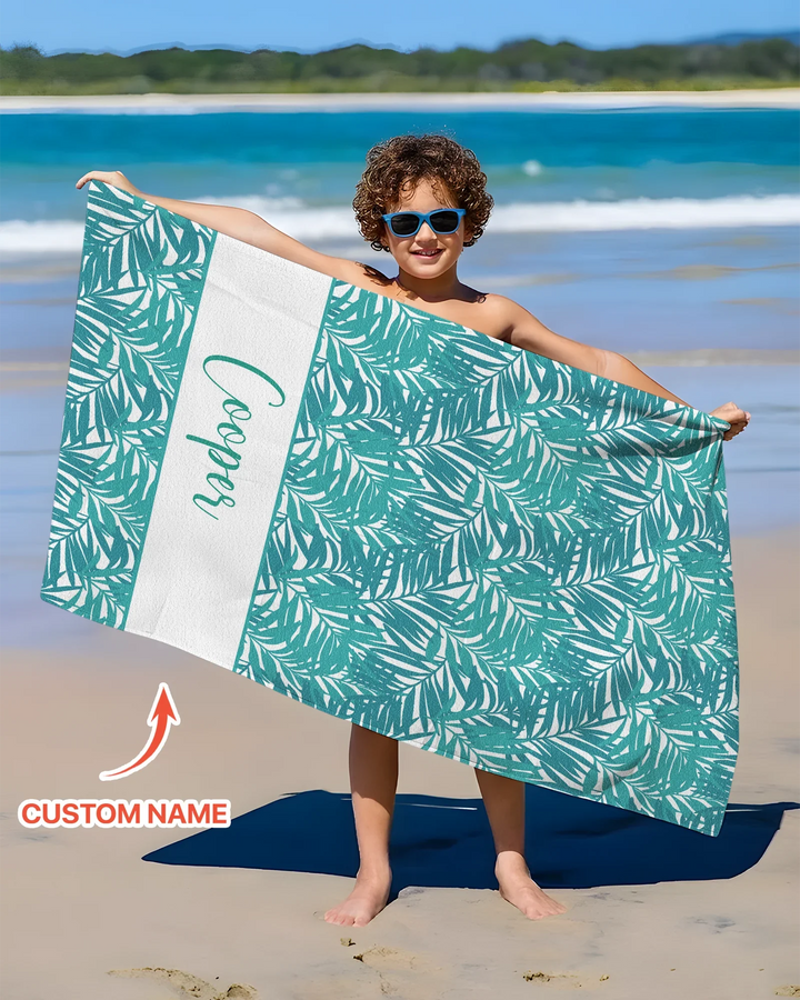 Toalla de playa de bambú para perros con foto personalizada