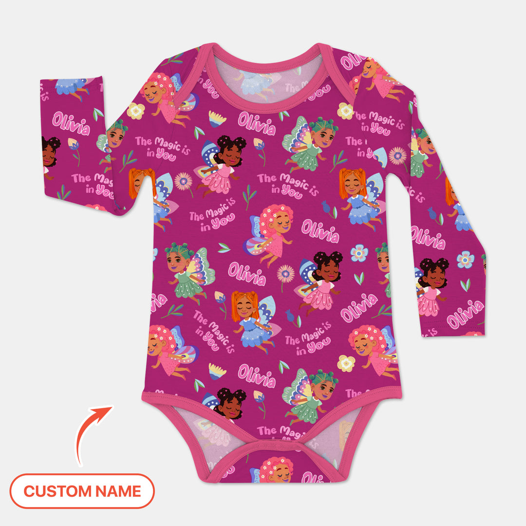 Little Garden Fairy Custom Name Bodysuit