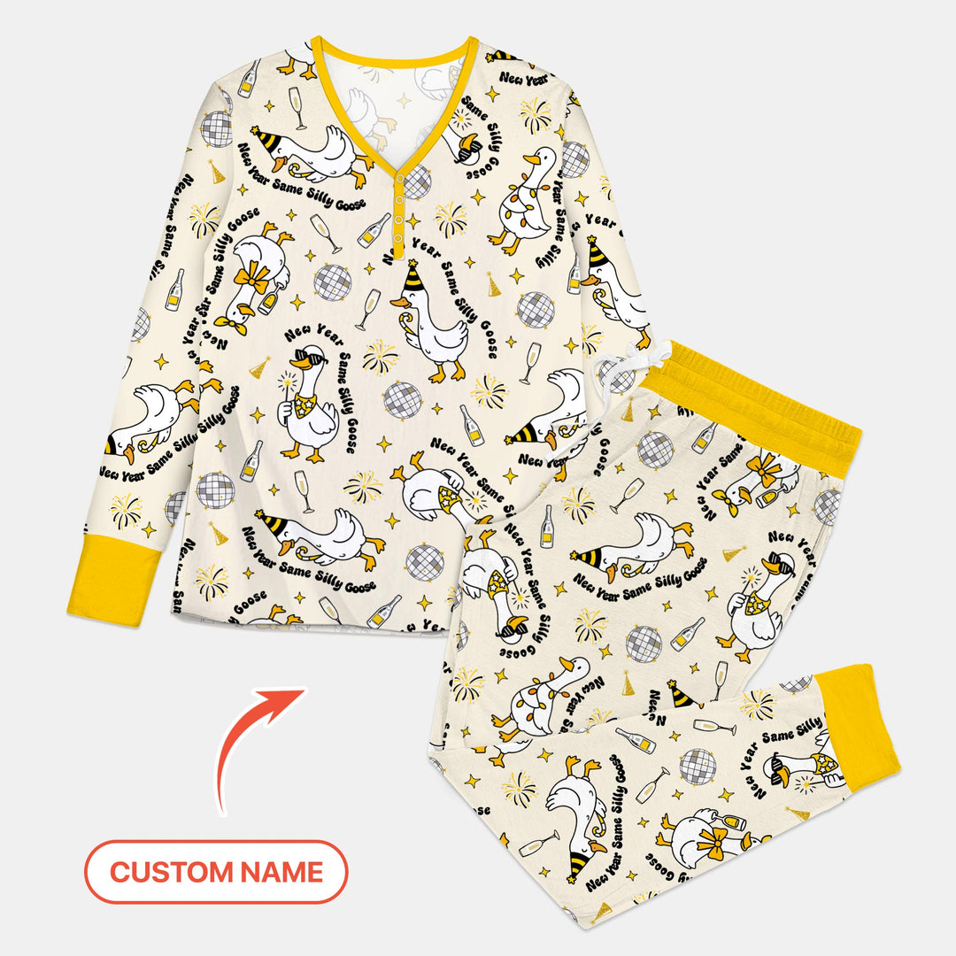 New Year Silly Goose Women Pajama Set