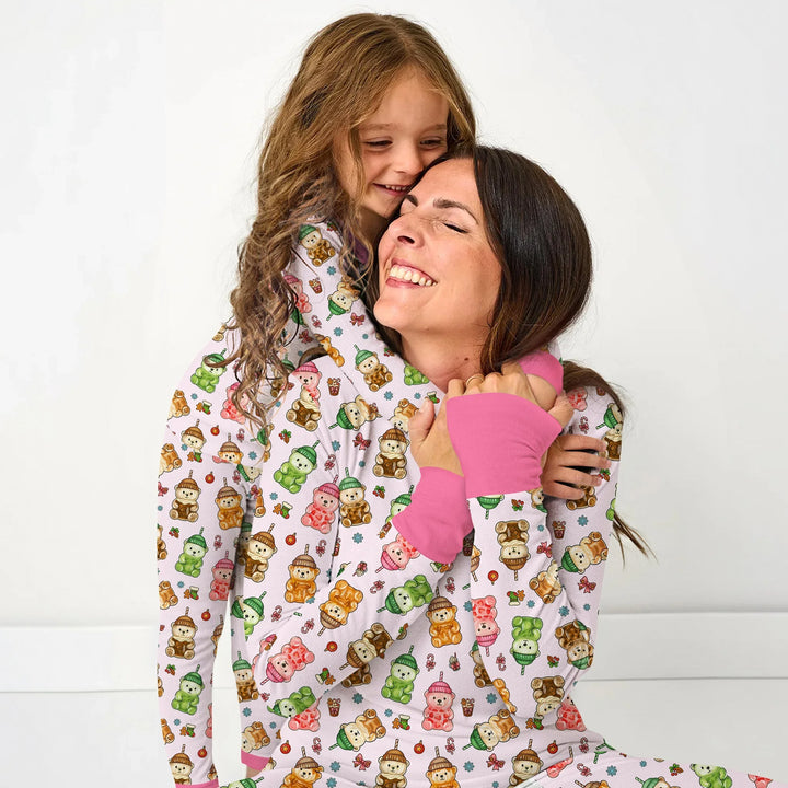 Holiday Bear Cup Two Piece Long Sleeve Pajama Set