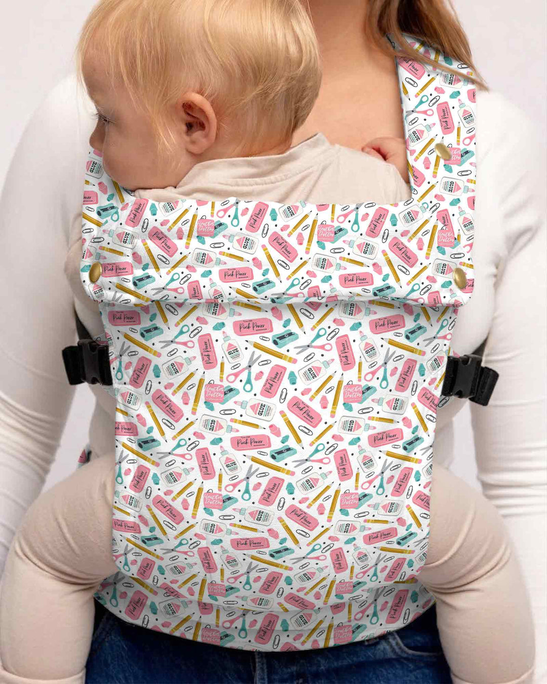 Pink Power School Supplies Baby Carrier