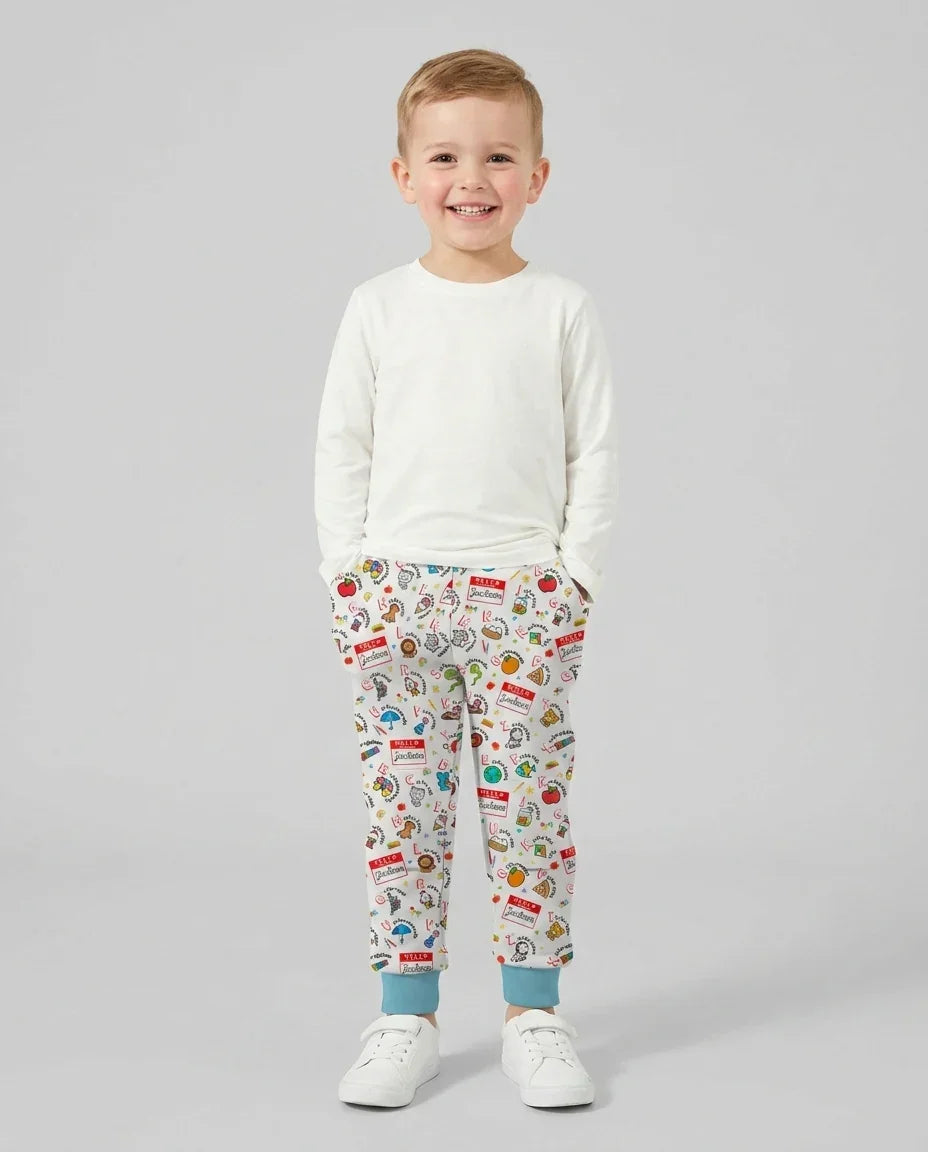 Custom Name Hello School ABCs Bamboo Jogger