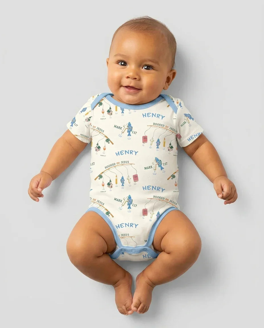 Gerippte Babykleidung mit individuellem Foto - Weich &amp; Skizzenhaft