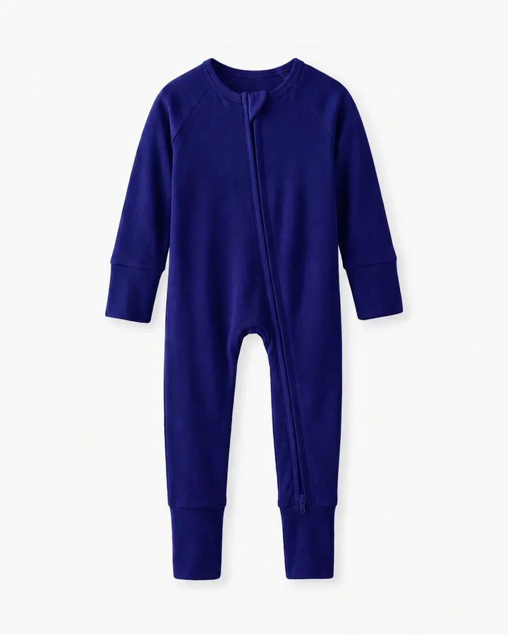 Midnight Blue Bamboo Convertible Zippered Romper