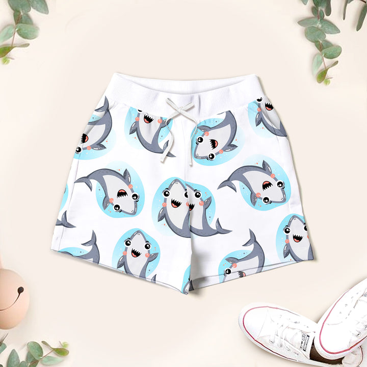 White Dolphin Bamboo Outfit for Kids – Playful and Breezy