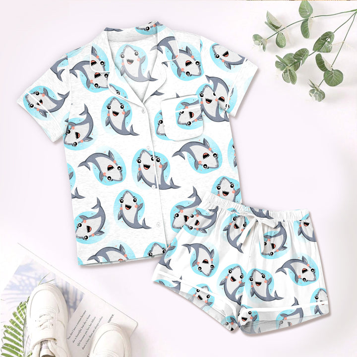 White Dolphin Bamboo Outfit for Kids – Playful and Breezy