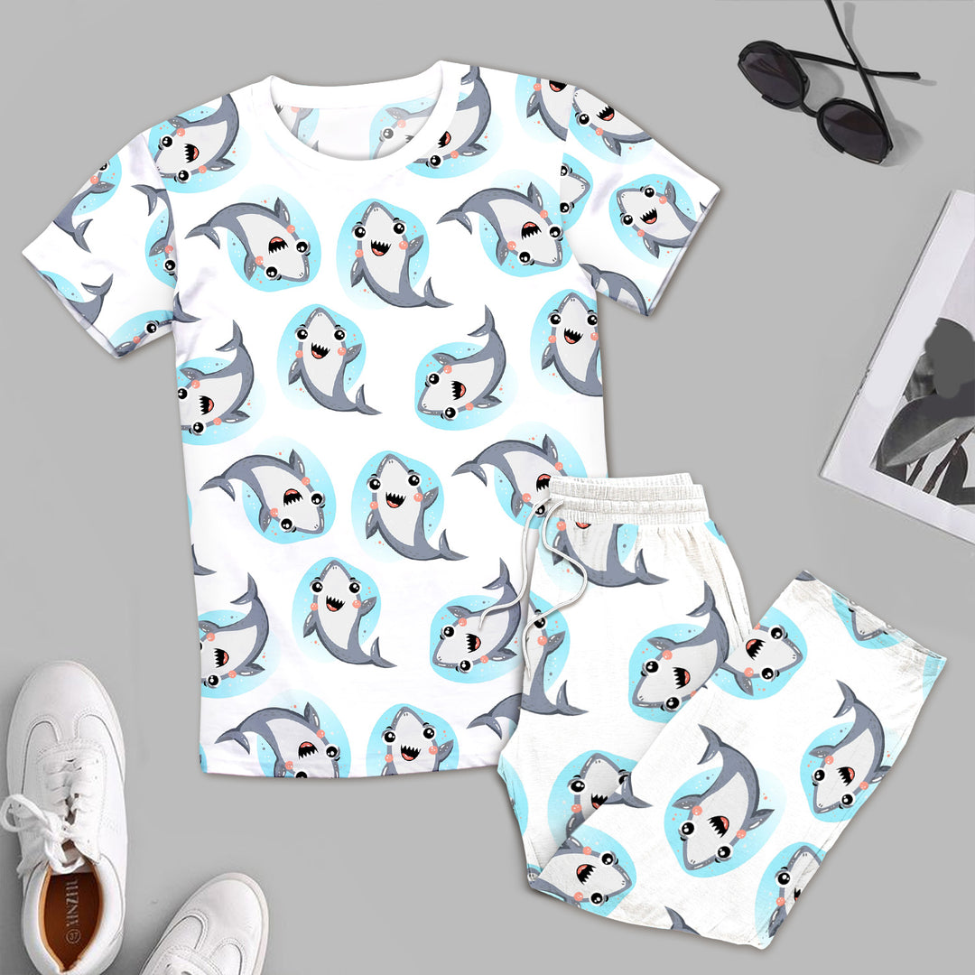 White Dolphin Bamboo Outfit for Men – Cool and Laid-Back