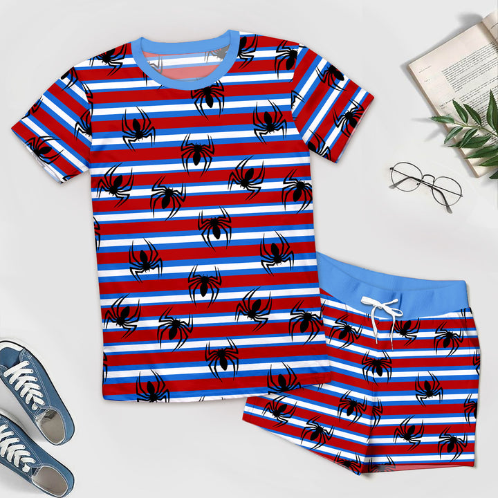 Striped Spider Bamboo Outfit for Men – Playful and Laid-Back