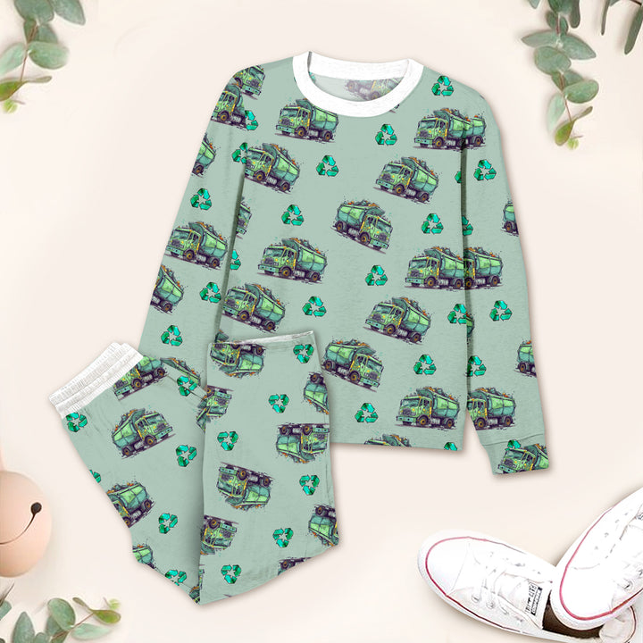 Green Truck Bamboo Outfit for Kids – Rugged and Fun
