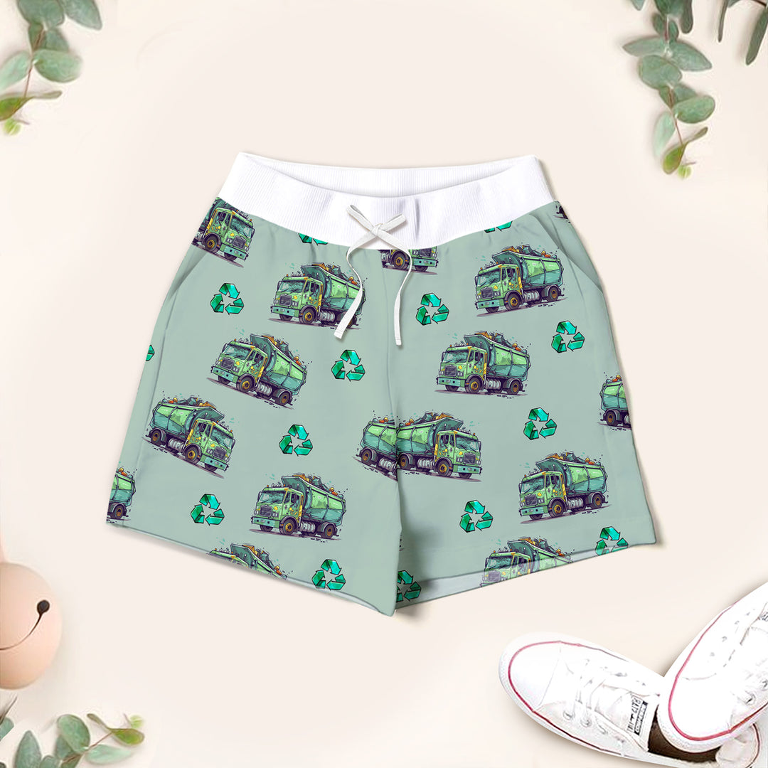 Green Truck Bamboo Outfit for Kids – Rugged and Fun
