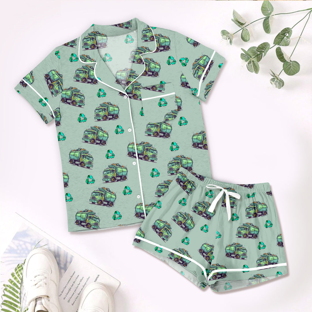 Green Truck Bamboo Outfit for Kids – Rugged and Fun