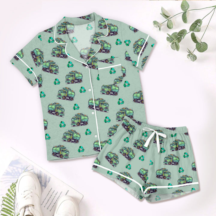Green Truck Bamboo Outfit for Kids – Rugged and Fun