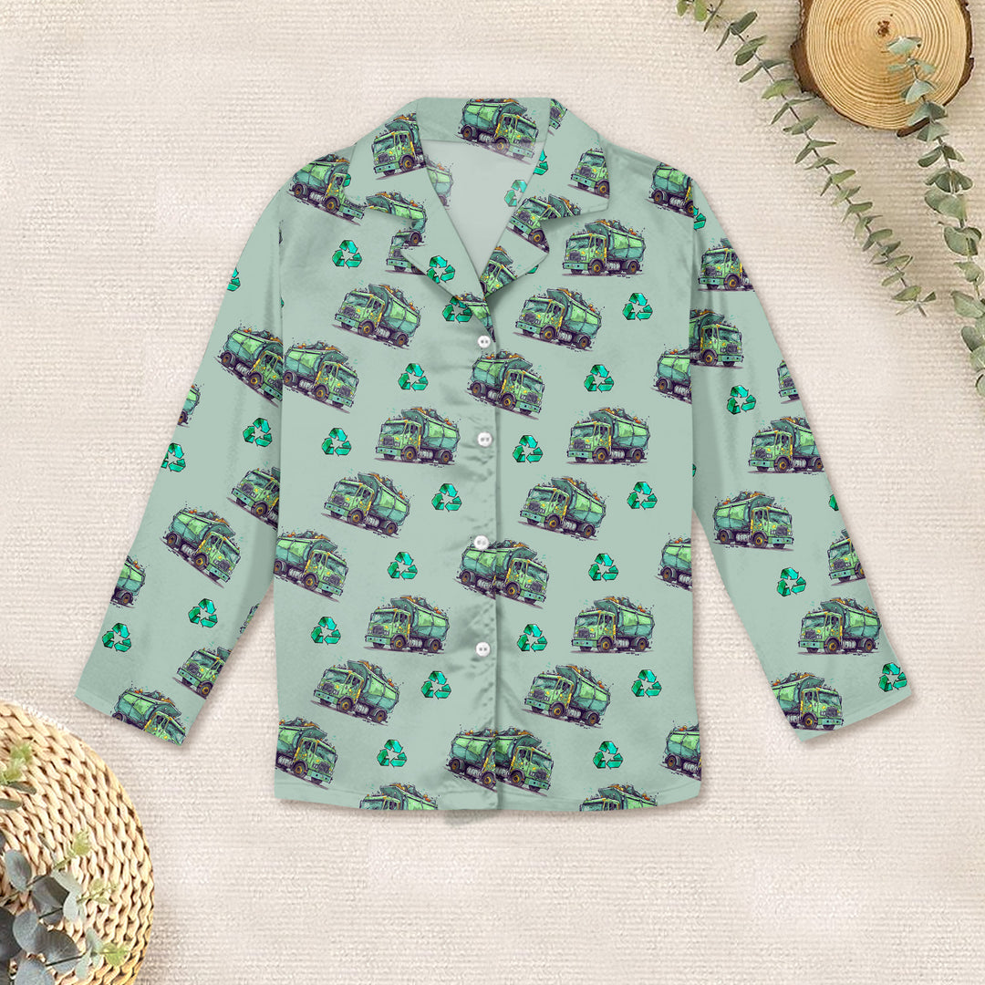 Green Truck Bamboo Outfit for Kids – Rugged and Fun