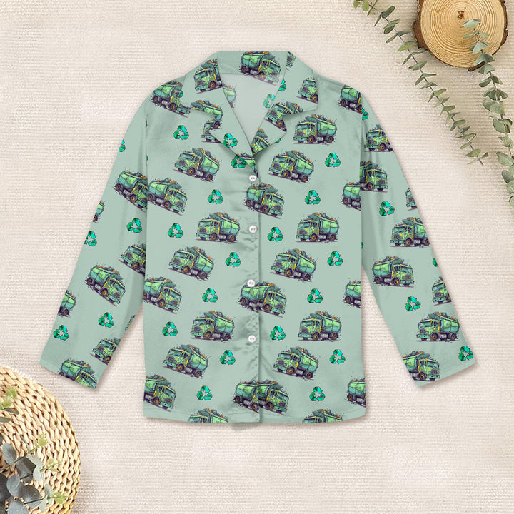 Green Truck Bamboo Outfit for Kids – Rugged and Fun