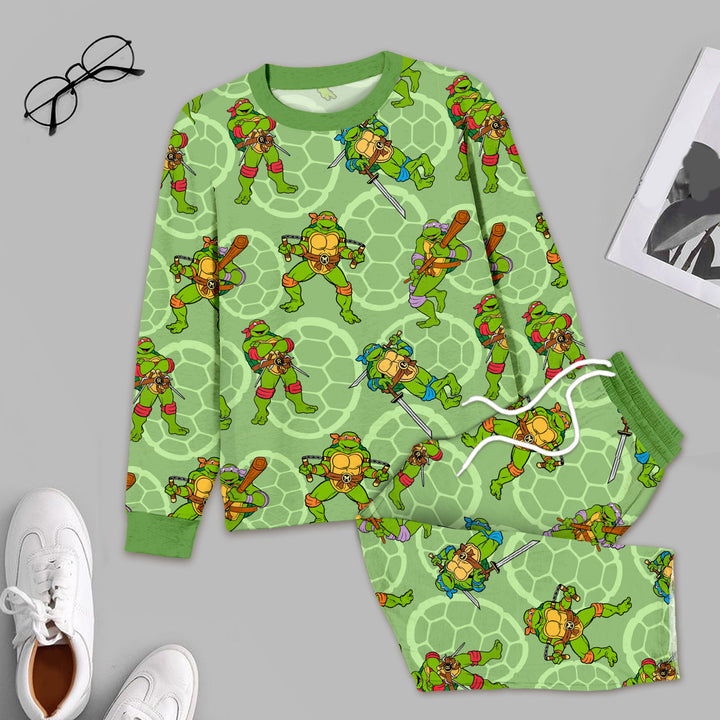 Green Ninja Turtles Bamboo Outfit for Men – Playful and Relaxed