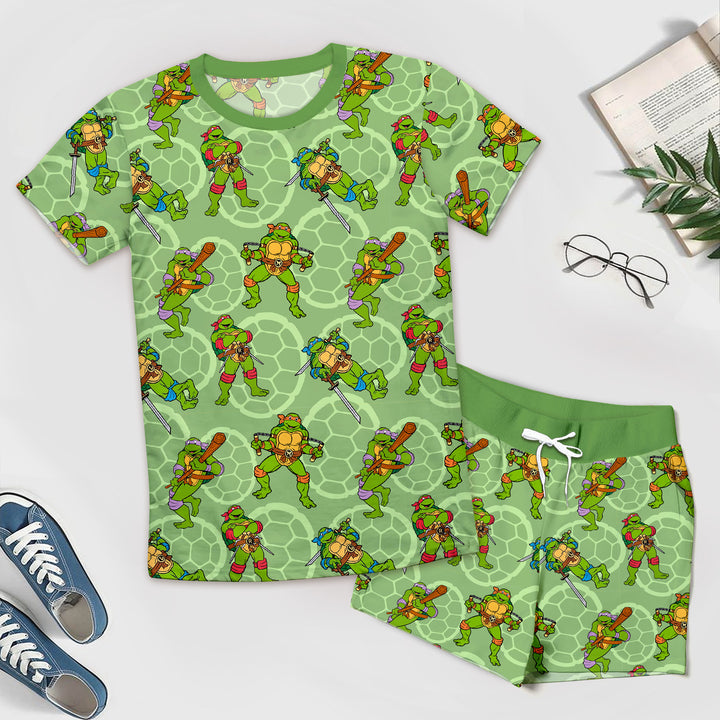 Green Ninja Turtles Bamboo Outfit for Men – Playful and Relaxed
