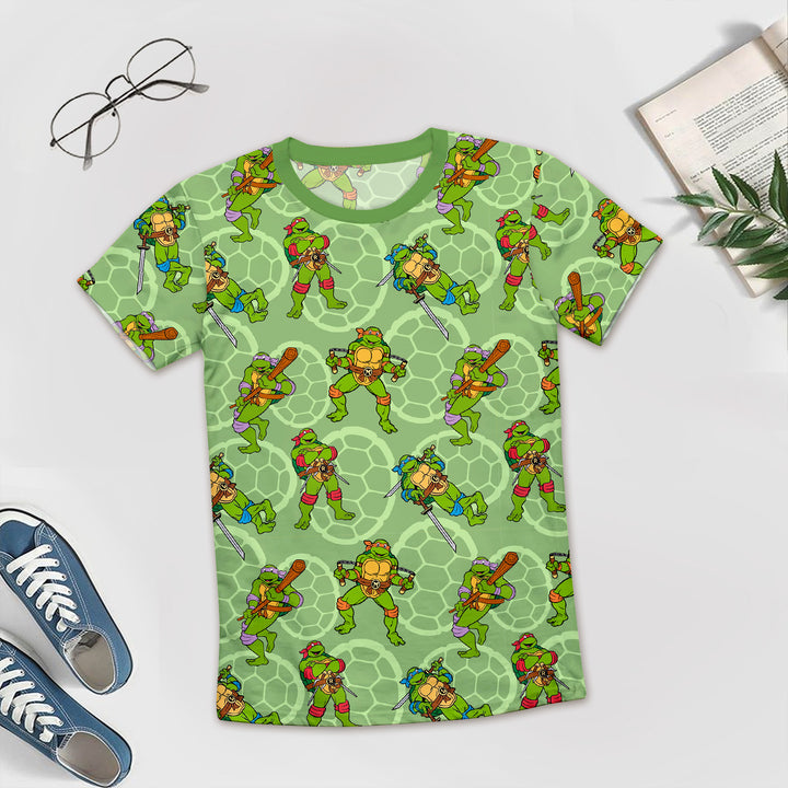 Green Ninja Turtles Bamboo Outfit for Men – Playful and Relaxed