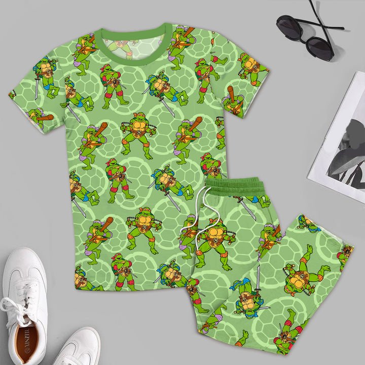 Green Ninja Turtles Bamboo Outfit for Men – Playful and Relaxed