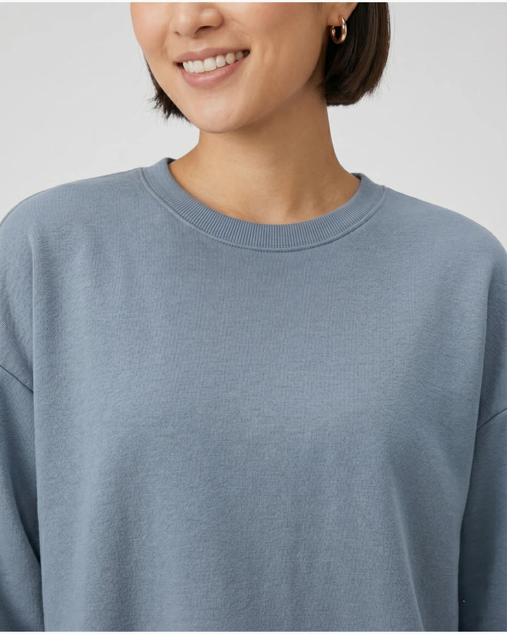 Solid Color Bamboo Adult Crewneck Sweatshirt
