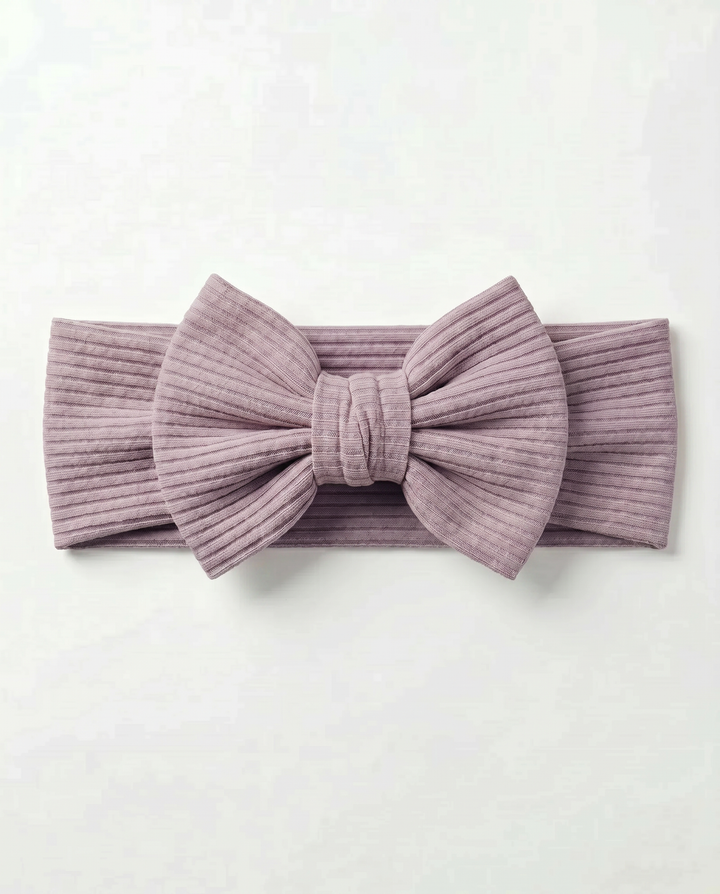 Ribbed Bamboo Luxe Bow Headband