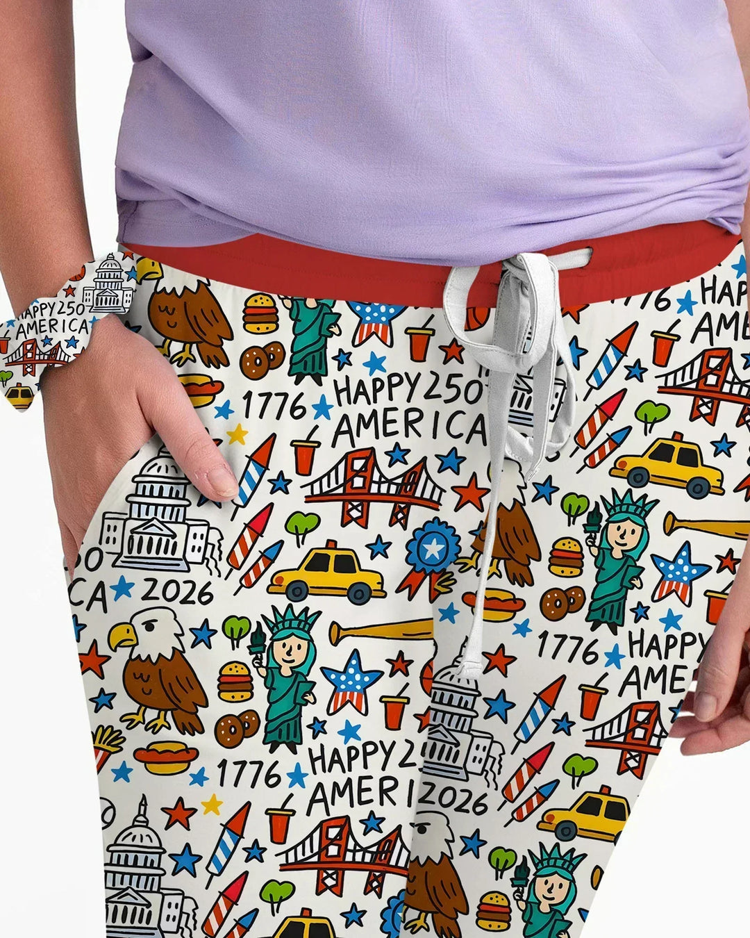 Doodle America 250th Anniversary Family Women Pajama Set