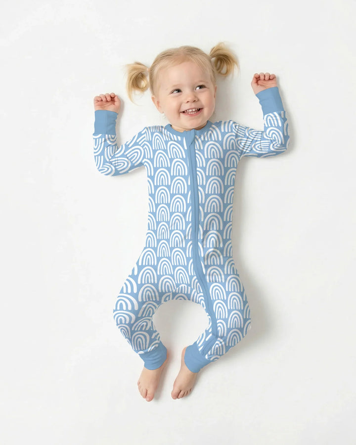 Sky Blue Rainbows Bamboo Convertible Zippy