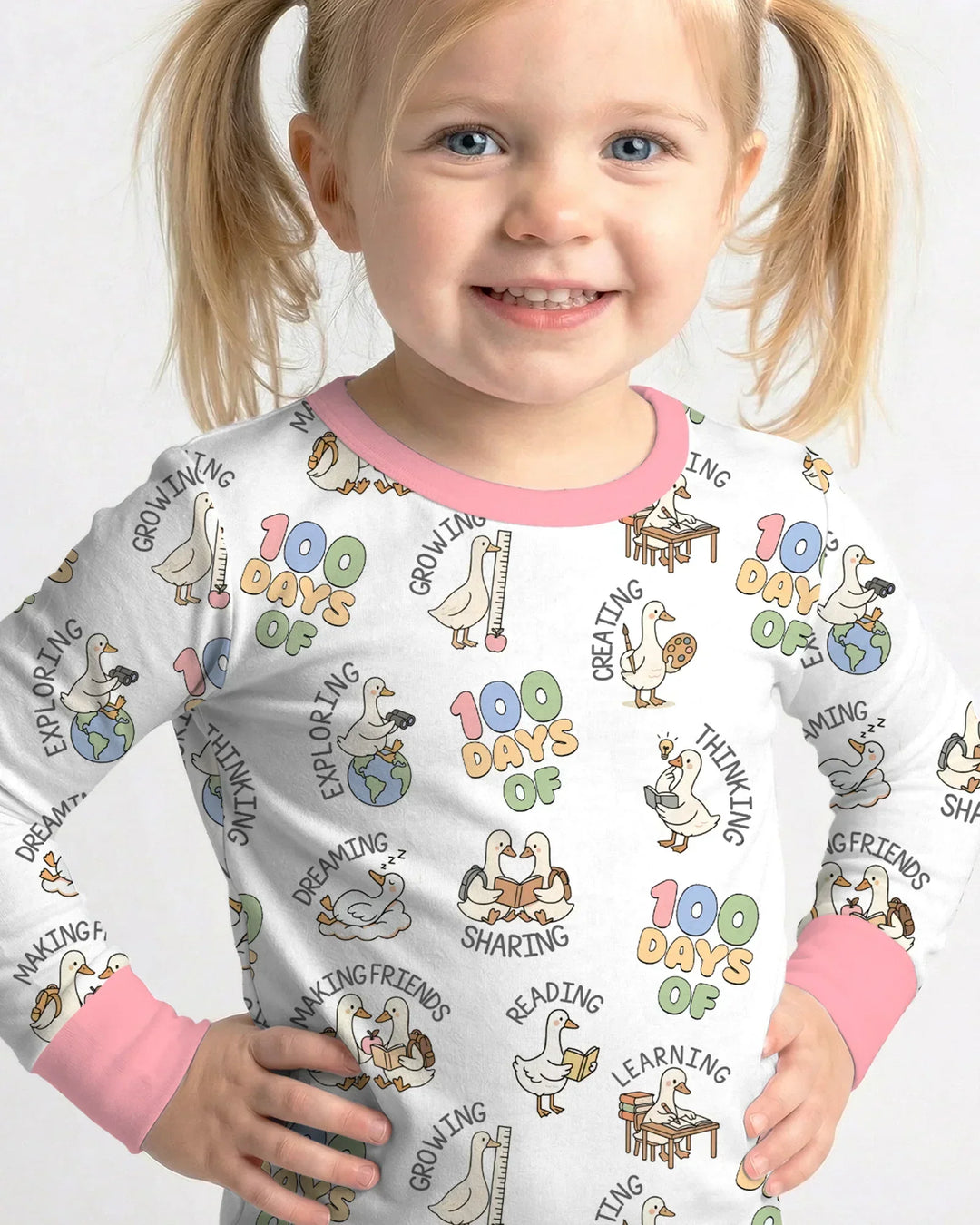 100 Days Of... Two Piece Long Sleeve Pajama Set