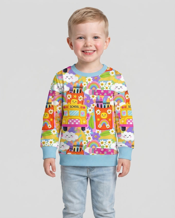 Retro Happy Classroom Bamboo Crewneck Sweatshirt