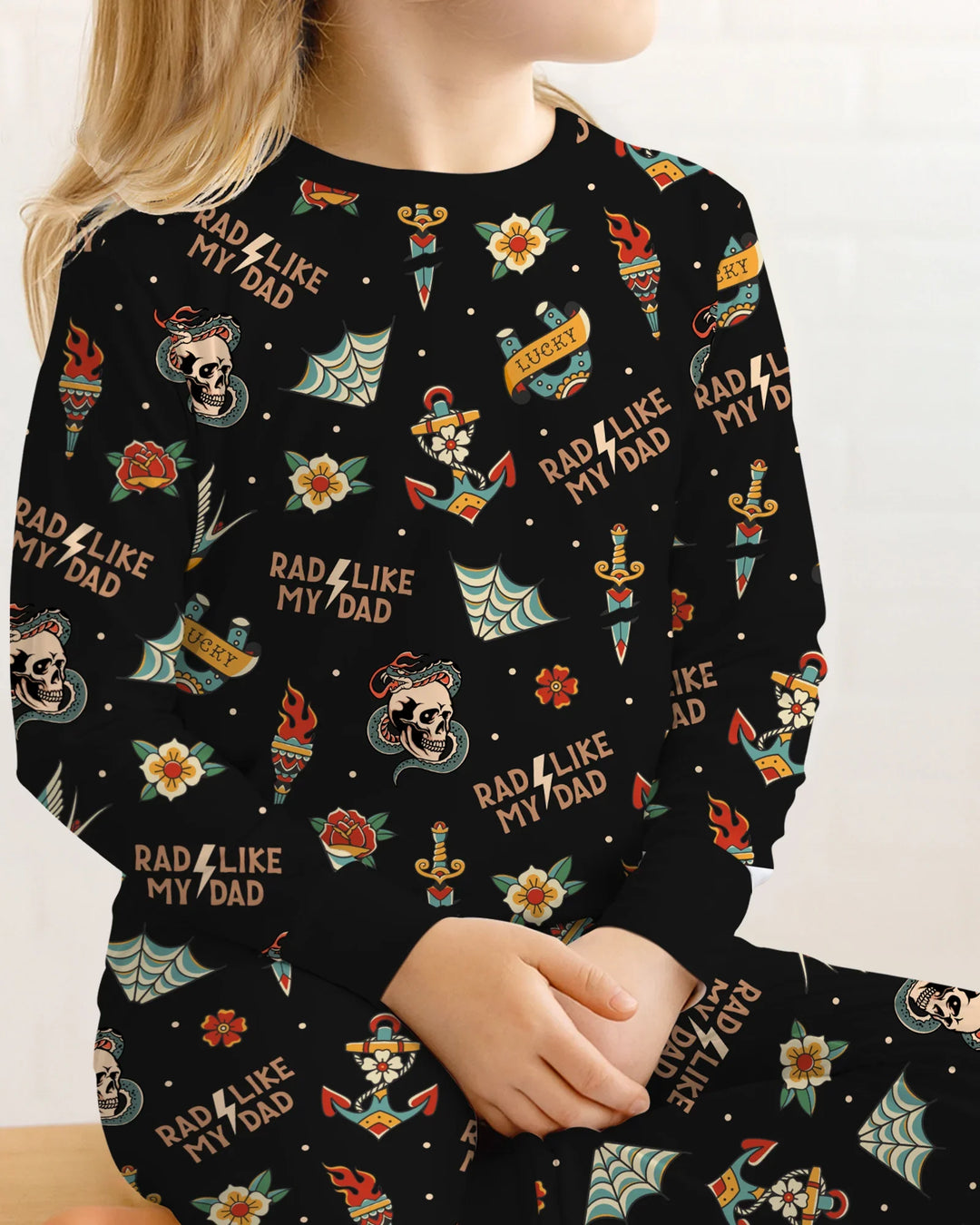 Rad Dad Society Daddy & Me Matching Bamboo Two Piece Long Sleeve Pajama Set