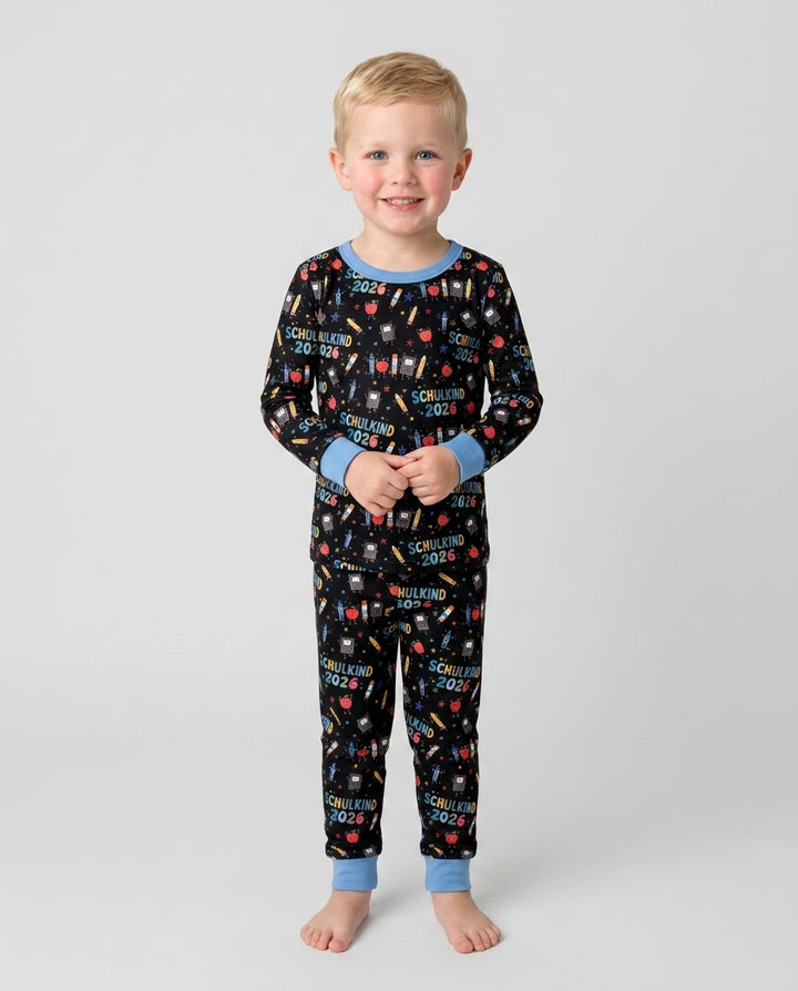 Conjunto de pijama de dos piezas de bambú de manga larga
