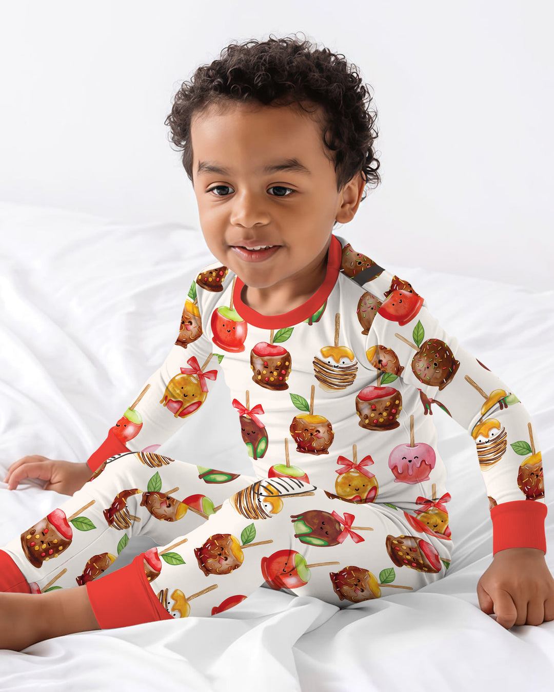 Conjunto de pijama de dos piezas de bambú con mangas largas, plantilla PERSONALIZADA
