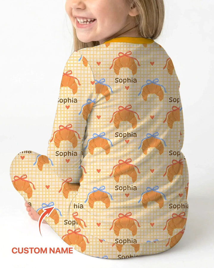 Breakfast Love Family Matching Two Piece Long Sleeve Pajama Set