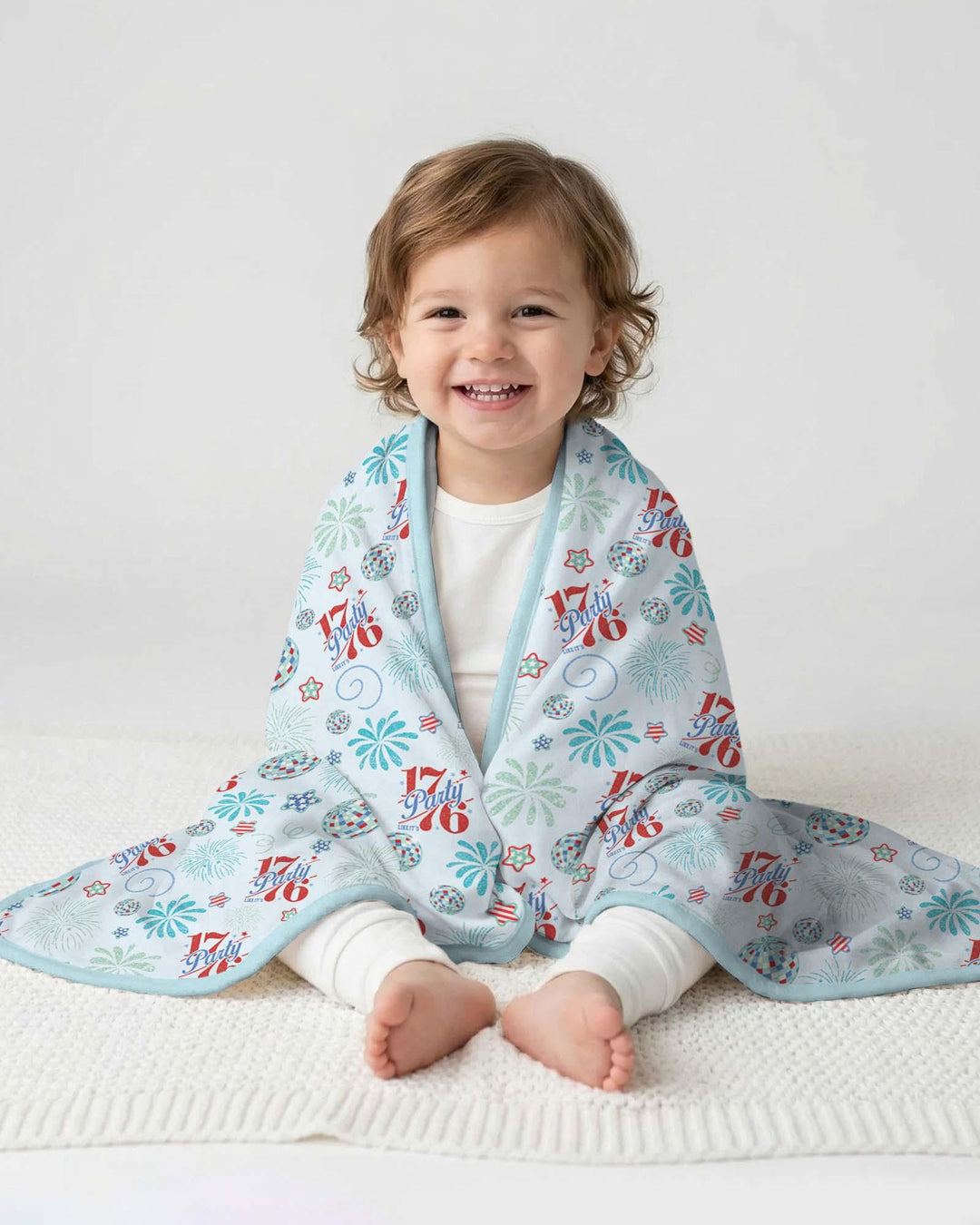 Land Of Free Family Matching Bamboo Blanket