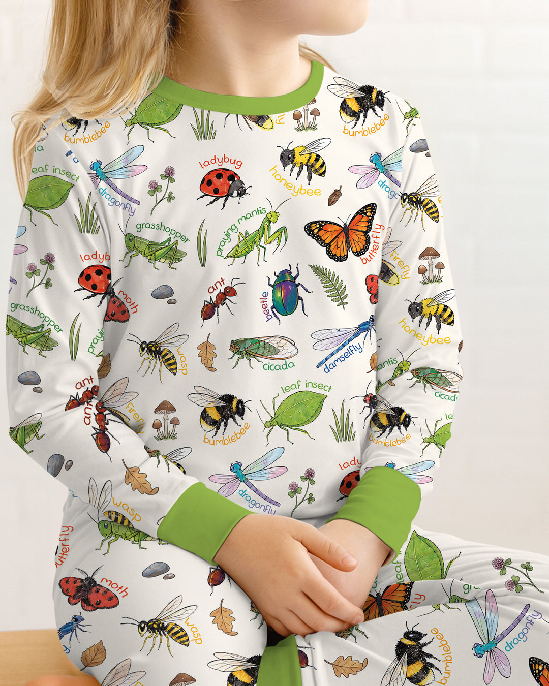 Bug Learning Bamboo Two Piece Long Sleeve Pajama Set