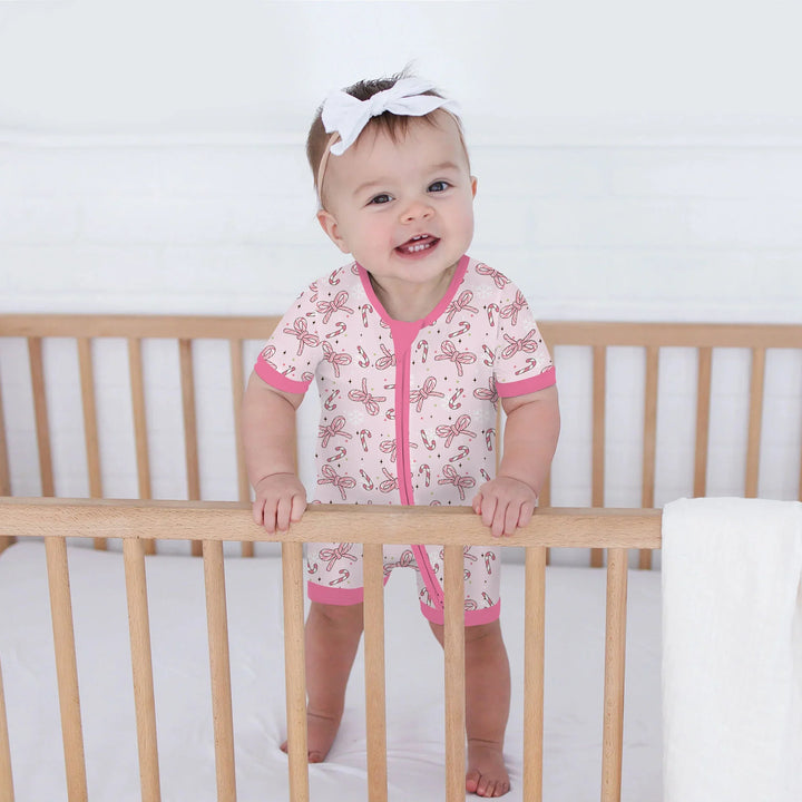 Pink Candy Bows Shorty Zippy