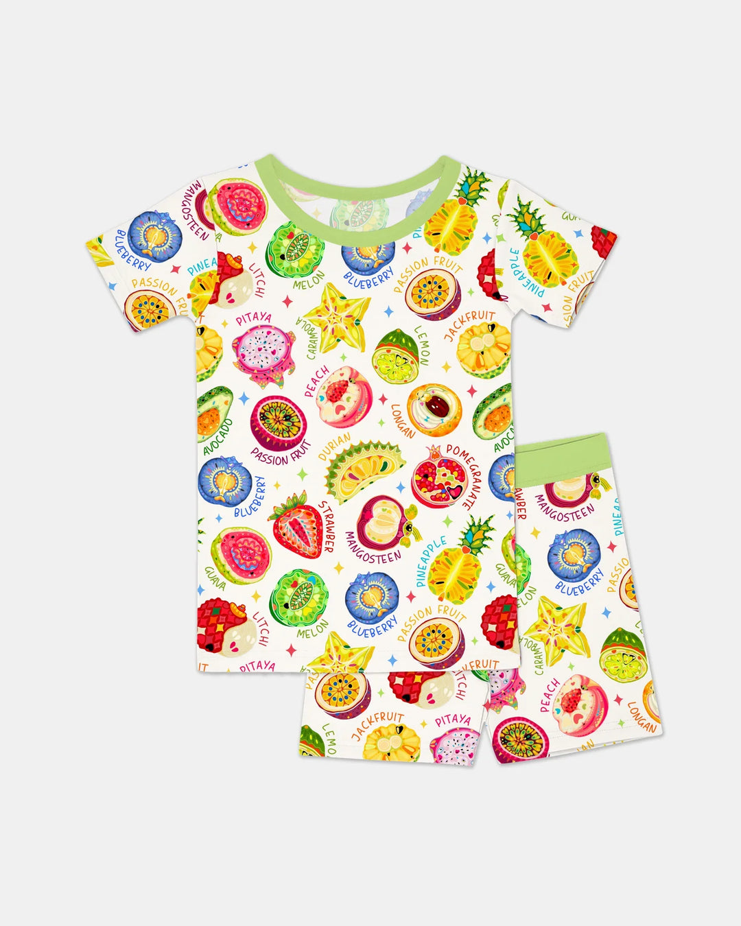 Conjunto de pijama de dos piezas de bambú Juicy World de manga corta y pantalones cortos