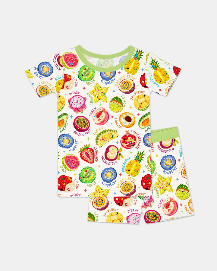 Conjunto de pijama de dos piezas de bambú Juicy World de manga corta y pantalones cortos